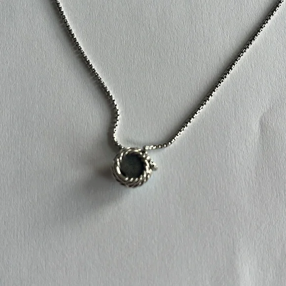 David Yurman Silver Necklace with Turquoise Pendant - Picture 5 of 5